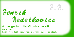 henrik nedelkovics business card